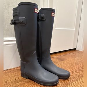 Classic tall hunter matte navy boots - 6 - “Hunter Original Refined” rain boot